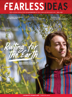 terp magazine cover featuring masked student musician