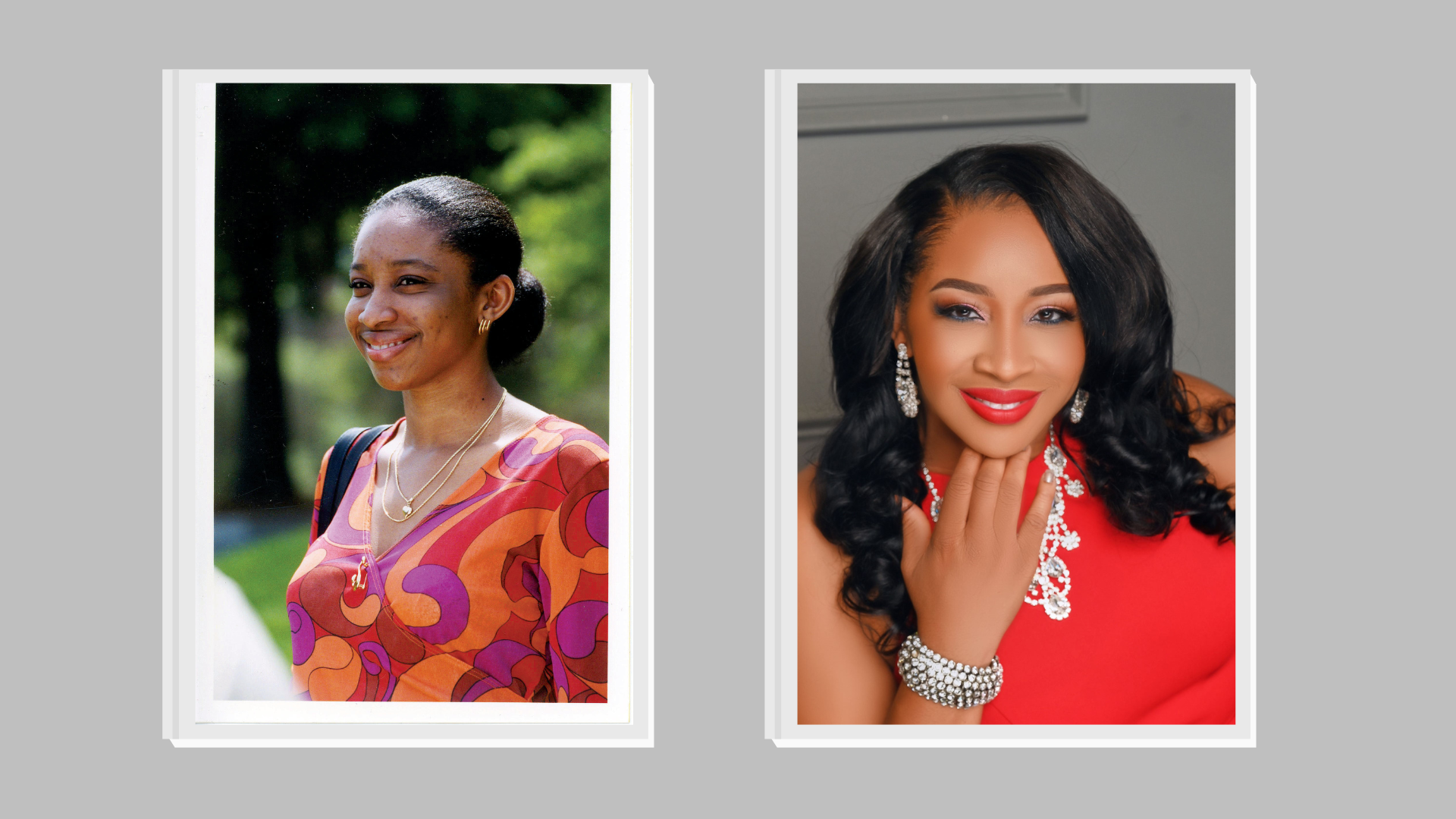 Ima's headshot then and now